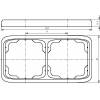 ABB 3901A-B20 C Dvojitý rám, horizontálny, slonová kosť