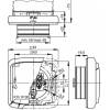 ABB 5518A-2999 C Jednozásuvka. s tienidlami, krytom, rámom, s pazúrmi, IP44 slonová kosť