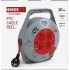 EMOS P19410N Extension cable on reel 10 m / 4 sockets / red / PVC / 230 V / 1 mm2