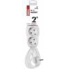 EMOS P0422 Extension cable 2 m / 4 sockets / white / PVC / 1 mm2