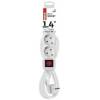 EMOS P1421 Extension cable 1.4 m / 4 sockets / white / PVC / 1 mm2