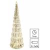 EMOS DCLW30 LED glass Christmas tree, 27 cm, 2x AA, indoor, warm white, timer