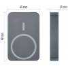 EMOS B0551GY Powerbank EMOS WI 1046, 10 000 mAh, 20 W+Wireless, grey