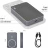 EMOS B0551GY Powerbank EMOS WI 1046, 10 000 mAh, 20 W+Wireless, grey