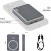 EMOS B0555GY Powerbank EMOS WI 522, 5000 mAh, 20 W+Bezdrôtová, sivá