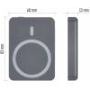 EMOS B0555GY Powerbank EMOS WI 522, 5000 mAh, 20 W+Wireless, grey