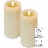 EMOS DCCV17 LED decoration - wax candle, 17 cm, 2x AAA, indoor, warm white, 2 pcs, timer