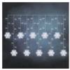 EMOS DCGW13 LED-Weihnachtsvorhang - Schneeflocken, 135x50 cm, innen, kaltweiß