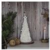 EMOS DCLW31 LED ceramic tree with snowmen, 33,5 cm, 2x AA, indoor, warm white