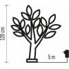 EMOS DCTW14 LED svítící stromek s bobulemi, 120 cm, venkovní i vnitřní, teplá bílá, časovač