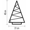 EMOS DCWW27 LED dekorácia - svietiaci stromček s ozdobami, 40 cm, 2x AA, vnútorný, teplá biela, časovač