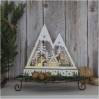 EMOS DCWW39 LED wooden Christmas landscape, 23,5 cm, 2x AA, indoor, warm white, timer