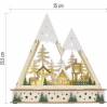 EMOS DCWW39 LED wooden Christmas landscape, 23,5 cm, 2x AA, indoor, warm white, timer