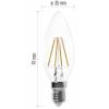 EMOS Lighting ZF3221 LED žiarovka Filament Candle 3,4W E14 neutrálna biela