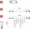 EMOS Lighting D1CC03 Basis-Set für Standard-Verbindungsketten - Eiszapfen, 2,5m, außen, kaltweiß, Timer