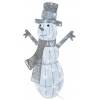 EMOS Lighting DCFC33 Rattan LED Christmas Snowman, 82 cm, indoor, cold white, timer