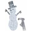 EMOS Lighting DCFC33 Rattan LED Christmas Snowman, 82 cm, indoor, cold white, timer