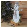 EMOS Lighting DCFC33 Rattan LED Christmas Snowman, 82 cm, indoor, cold white, timer