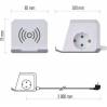 EMOS P0222CQ Extension cable - cube 2 m / 2 sockets / white / 2×USB-A+1×USB-C+Qi / 1.5 mm2