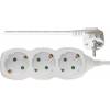 EMOS P0322 Extension cable 2 m / 3 sockets / white / PVC / 1 mm2