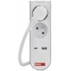 EMOS P1312PD Verlängerungskabel 2 m / 3 Steckdosen / mit Schalter / weiß / 1×USB-A + 1×USB-C / 1,5 mm2