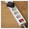 EMOS P1523RU Predlžovací kábel 3 m / 5 zásuviek / s vypínačom / biely / PVC / s USB / 1,5 mm2