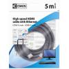 Emos SD0105 HDMI 1.4 vysokorýchlostný ethernetový kábel A vidlica - A vidlica 5 m