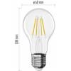 EMOS ZF5D23 LED žárovka Filament A60 / E27 / 3,4 W (40 W) / 470 lm / neutrální bílá