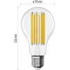 EMOS ZF5D82 LED bulb Filament A70 / E27 / 18 W (150 W) / 2452 lm / warm white