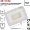 EMOS ZS2233W LED reflektor SIMPO 30W, biely, IP65, 3000 lm, neutrálna biela