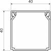 Bezhalogénová štvorcová lišta LHD 40X40HF_HD Kopos