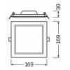 LED DOWNLIGHT DL SLIM SQ155 zapustené štvorcové svietidlo