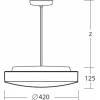 54907 Osmont EDNA P4 LED závesné svietidlo L=60cm výkon 37W 4000°K priemer 42cm