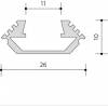 Panlux PN03000035 ALU PROFIL 10mm přisazený - délka 2m