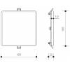 Panlux PN14300020 LED DOWNLIGHT SQUARE IP66 18W 4000K + DIM