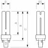 Kompaktná žiarivka Philips MASTER PL-C 13W/840 4pin G24q-1