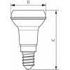 LED R39 E14 náhrada 30W žárovky spotřeba 1,8W barva 2700°K nestmívatelné