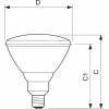 PAR38 175W E27 infrared bulb Philips