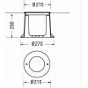 Pozemné asymetrické LED svietidlo z nehrdzavejúcej ocele Tellux 28W IP67 4000°K