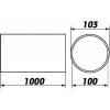 Ventilačné otvory 1010 Pevná okrúhla rúra z PVC 100/1m