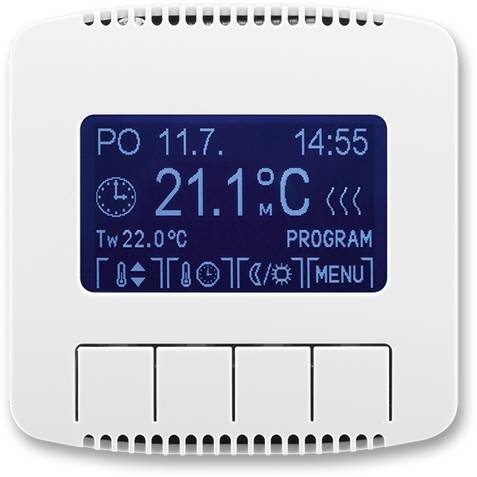 ABB 3292A-A10301 B Univerzálny programovateľný termostat (riadiaca jednotka) biely