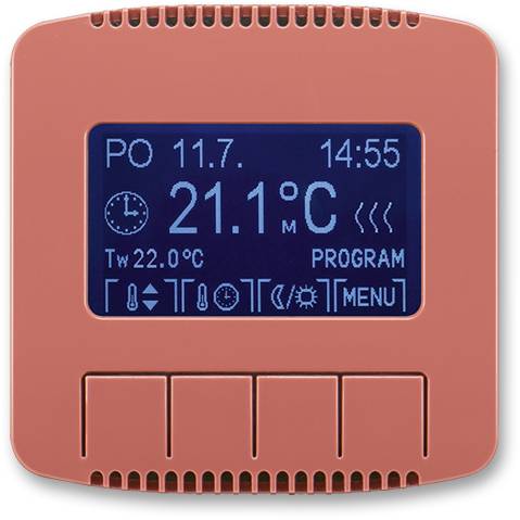 ABB 3292A-A10301 R2 Univerzálny programovateľný termostat (riadiaca jednotka) vresovo červená