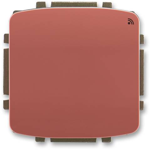ABB 3299A-A23108 R2 Spínač s ovládačom krátkych ciest, s prijímačom RF signálu, 868 MHz vresovo červená