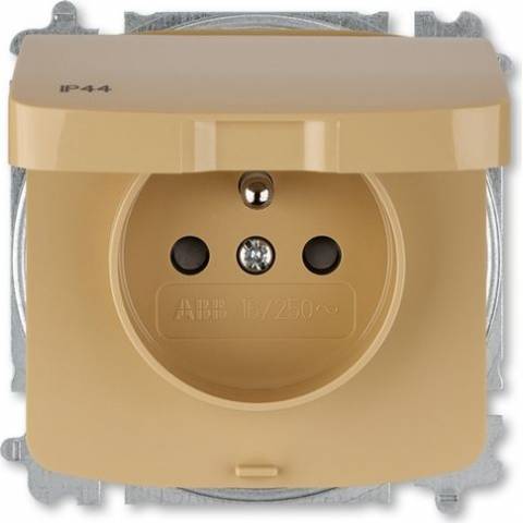 ABB 5519A-A02997 D Tango single socket with shutters, with cover, IP44