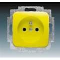 ABB 5519B-A02347 Y Socket, single-way protected, with screwless. with clamps, yellow