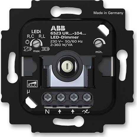 ABB 6523 UR-104-500 Dimmergerät für einstellbare LED-Lampen, für Dreh- und Drucktastenschaltung