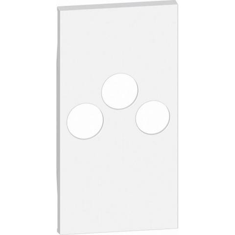 Bticino KW26M2 Cover for TV+R+SAT 2 modules white