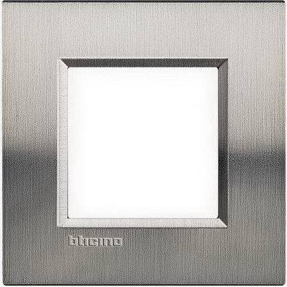 BTicino LivingLight frame square 2-module LNA4802ACS farba Brúsená oceľ