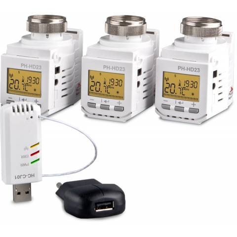 Elektrobock HC-PH-HD23 SET3 Home Control Sada termostatických hlavíc
