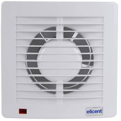 Elicent 2MU7109 Axial bathroom fan with return damper and timer E-STYLE 100 PRO T